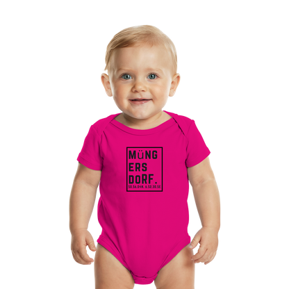 Müngersdorf Koordinaten (großer Druck auf der Brust) - Organic Baby Bodysuit