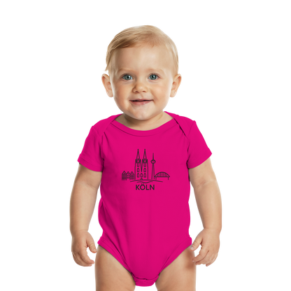 Köln Skyline (großer Druck auf der Brust) - Organic Baby Bodysuit