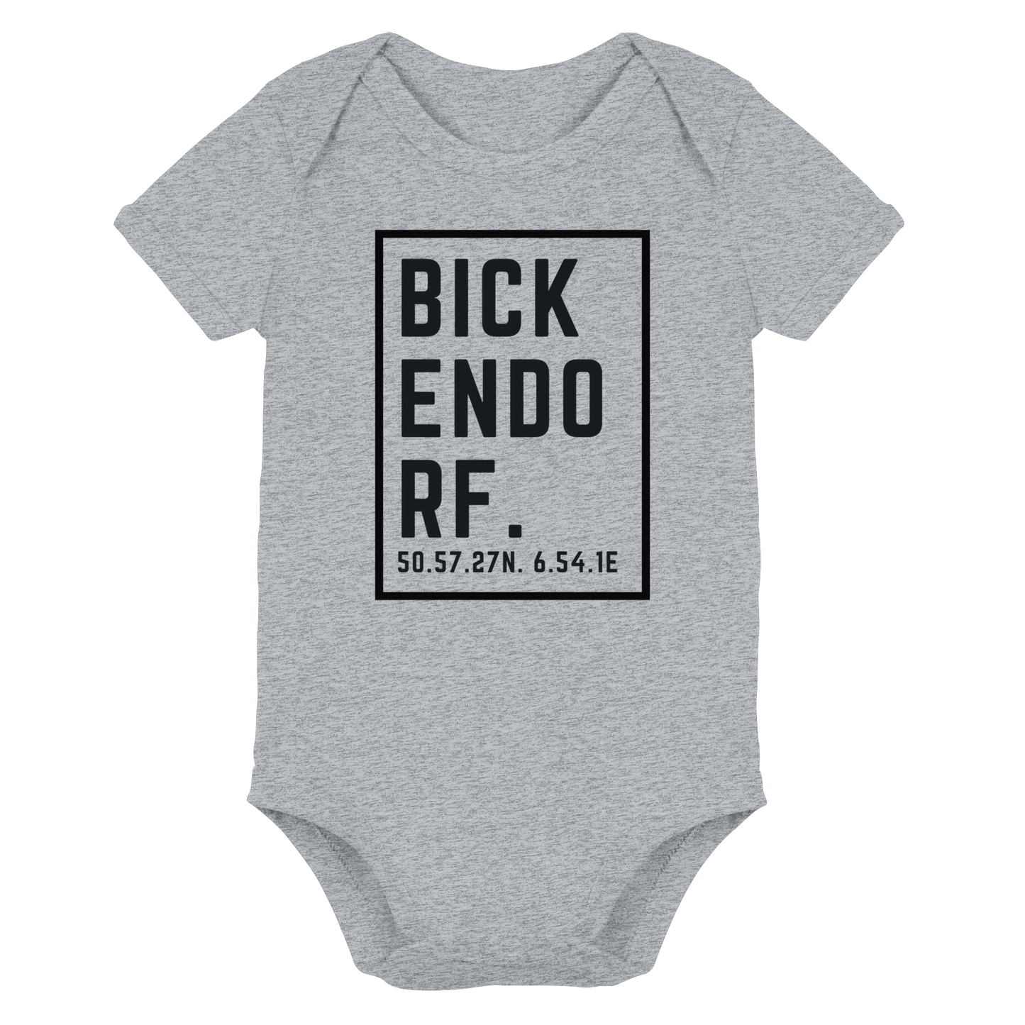 Bickendorf Koordinaten (großer Druck auf der Brust) - Organic Baby Bodysuit
