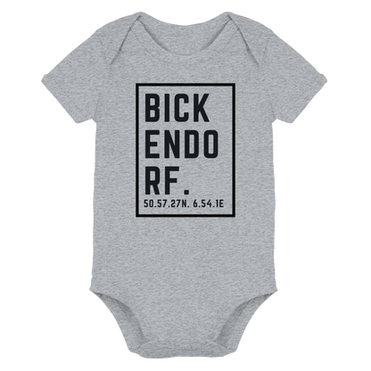 Bickendorf Koordinaten (großer Druck auf der Brust) - Organic Baby Bodysuit