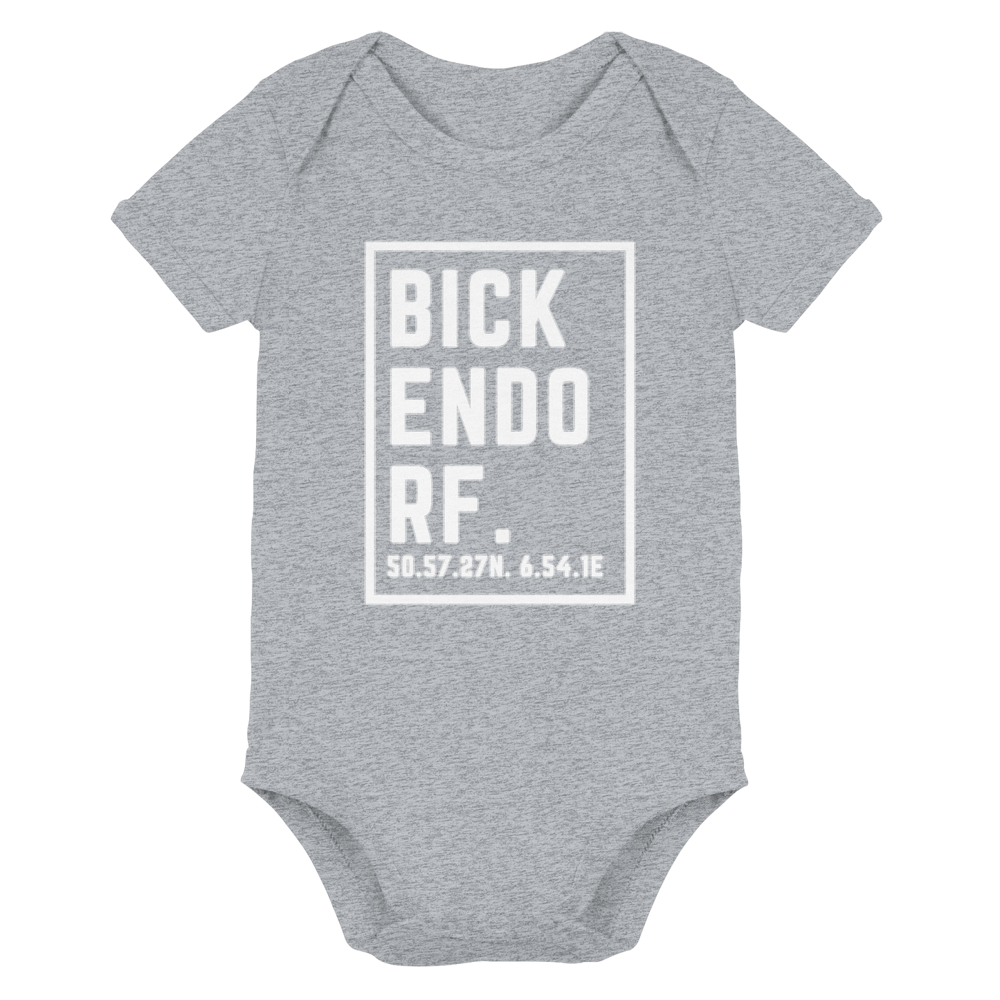 Bickendorf Koordinaten (großer Druck auf der Brust) - Organic Baby Bodysuit