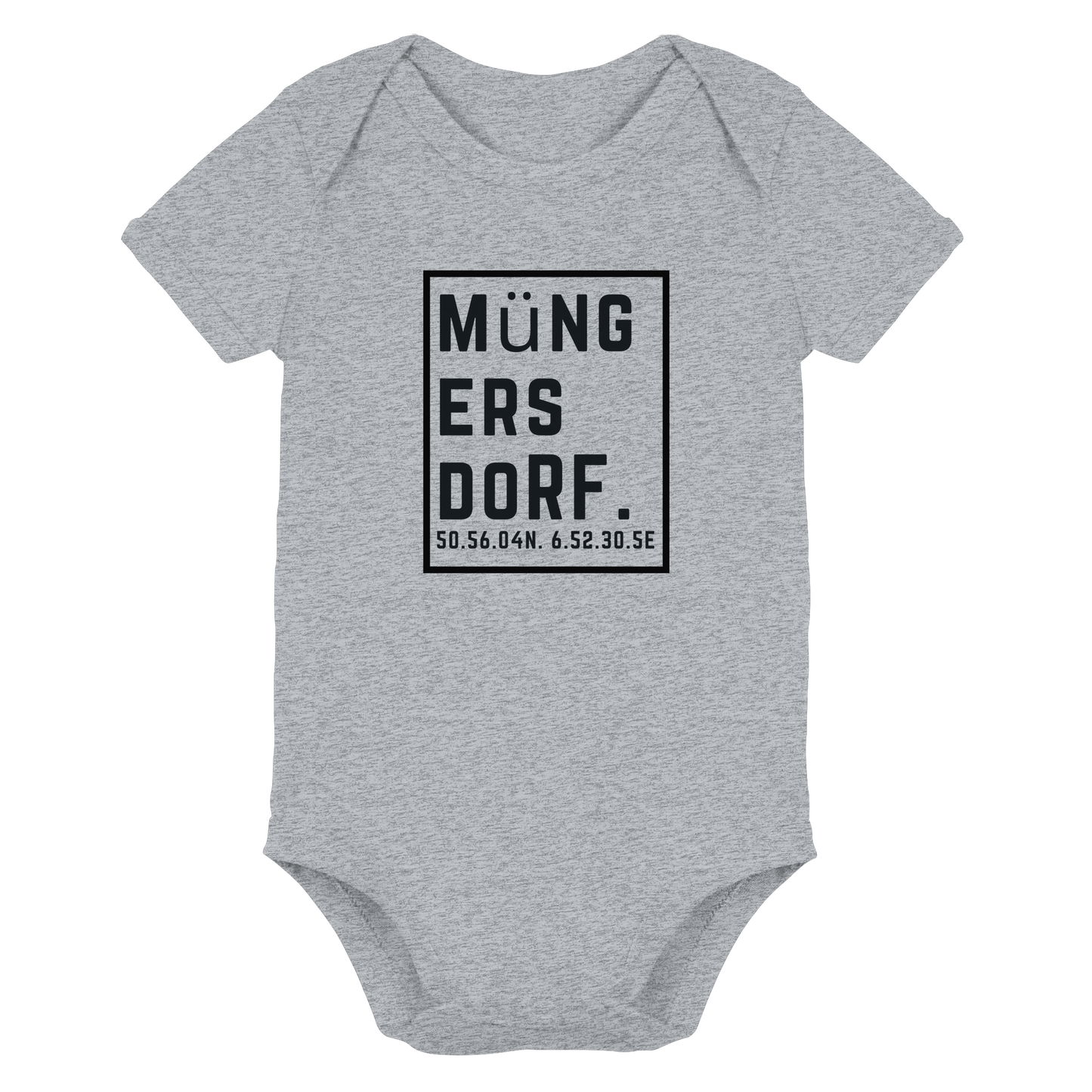 Müngersdorf Koordinaten (großer Druck auf der Brust) - Organic Baby Bodysuit