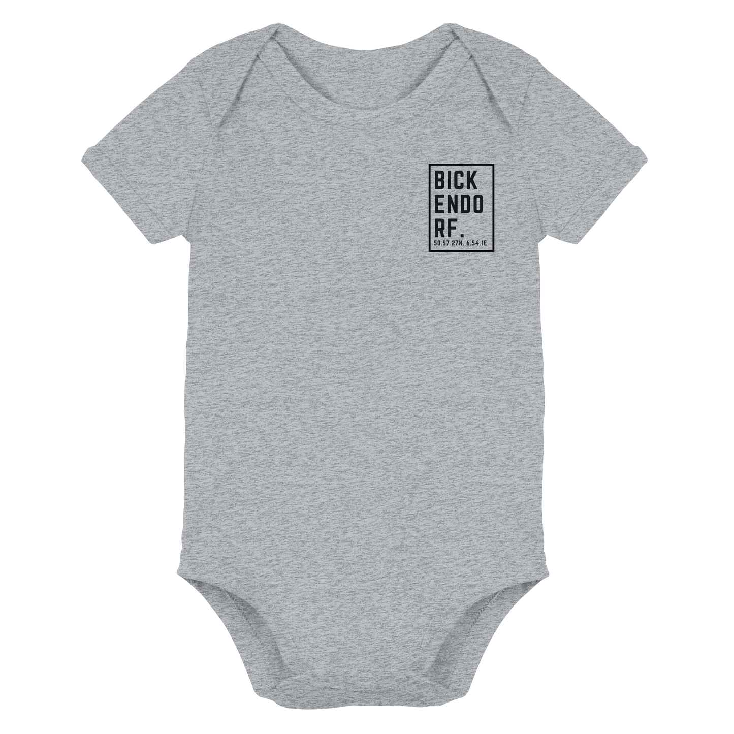 Bickendorf Koordinaten (kleiner Druck auf der Brust) - Organic Baby Bodysuit