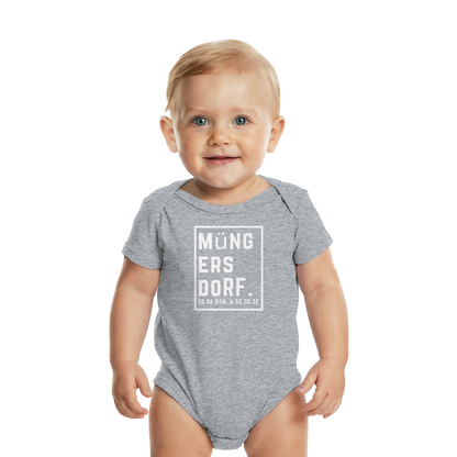 Müngersdorf Koordinaten (großer Druck auf der Brust) - Organic Baby Bodysuit