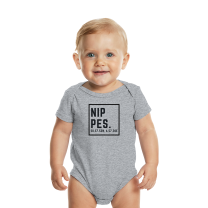 Nippes Koordinaten (großer Druck auf der Brust) - Organic Baby Bodysuit