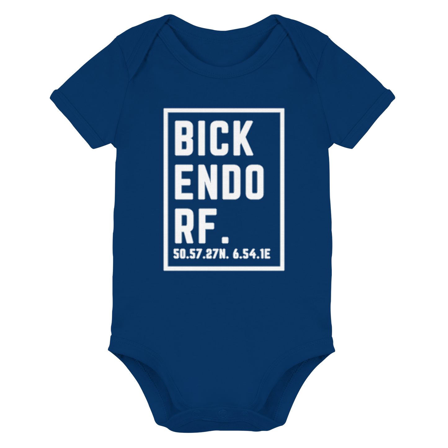 Bickendorf Koordinaten (großer Druck auf der Brust) - Organic Baby Bodysuit