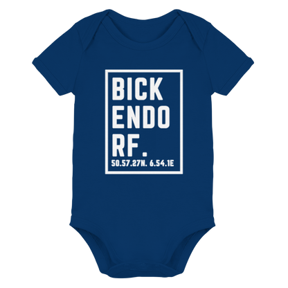 Bickendorf Koordinaten (großer Druck auf der Brust) - Organic Baby Bodysuit