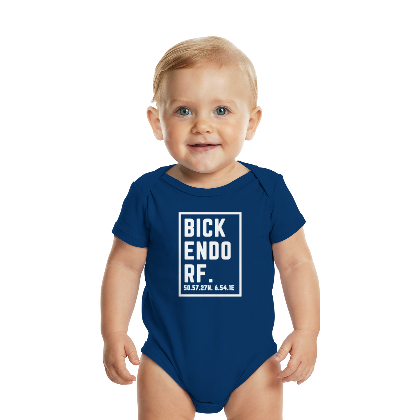 Bickendorf Koordinaten (großer Druck auf der Brust) - Organic Baby Bodysuit