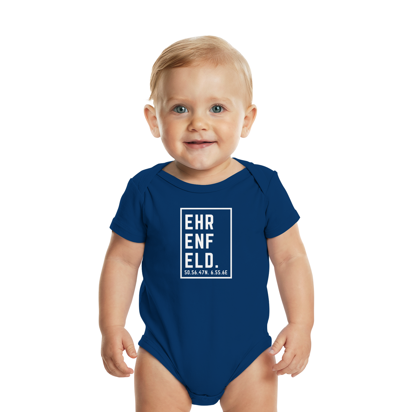 Ehrenfeld Koordinaten (großer Druck auf der Brust) - Organic Baby Bodysuit