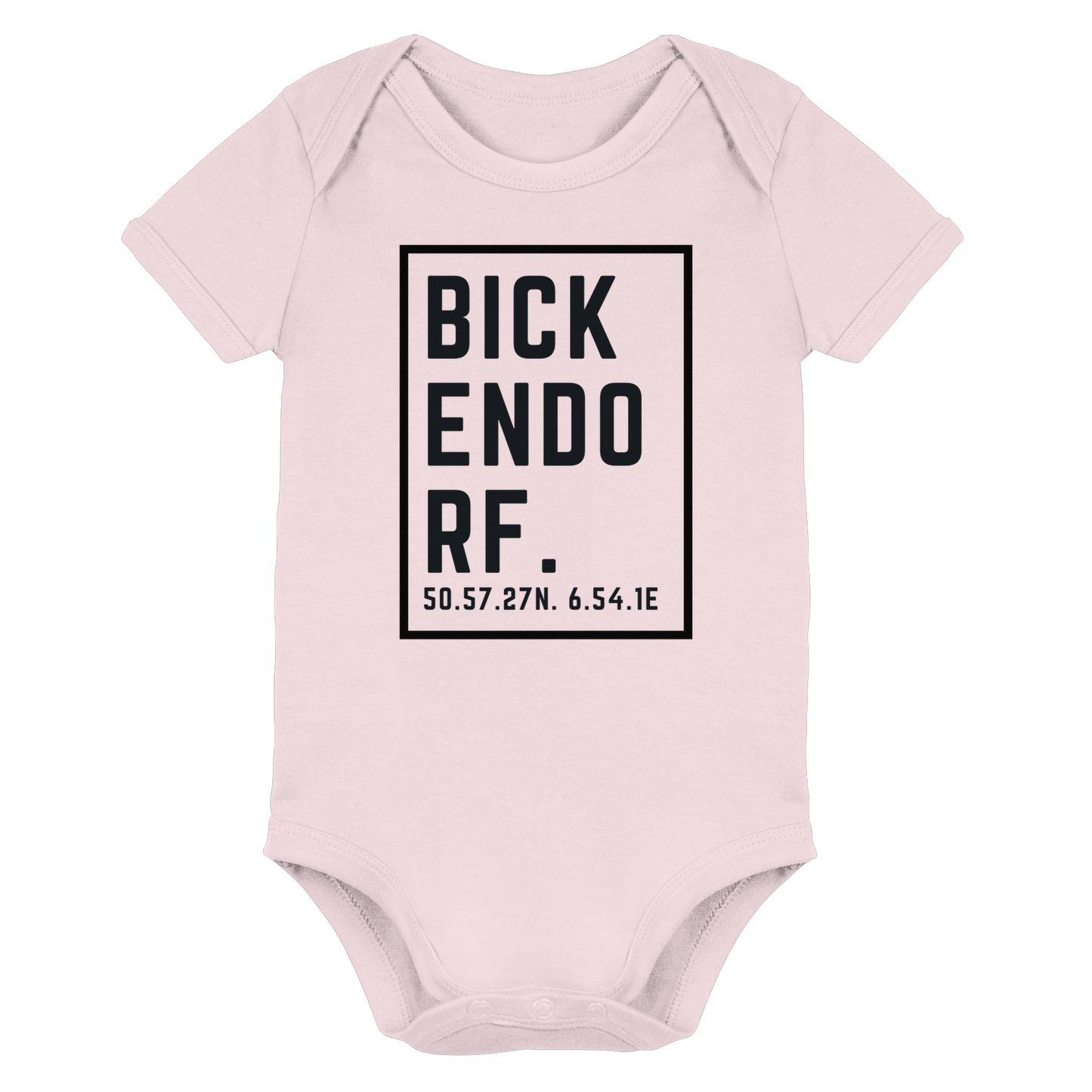 Bickendorf Koordinaten (großer Druck auf der Brust) - Organic Baby Bodysuit