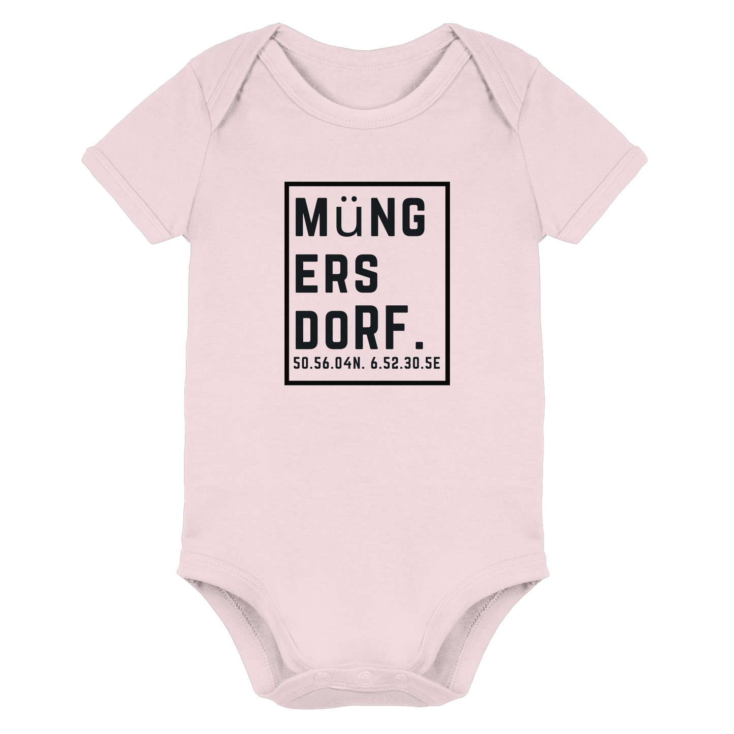 Müngersdorf Koordinaten (großer Druck auf der Brust) - Organic Baby Bodysuit