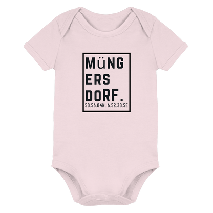 Müngersdorf Koordinaten (großer Druck auf der Brust) - Organic Baby Bodysuit
