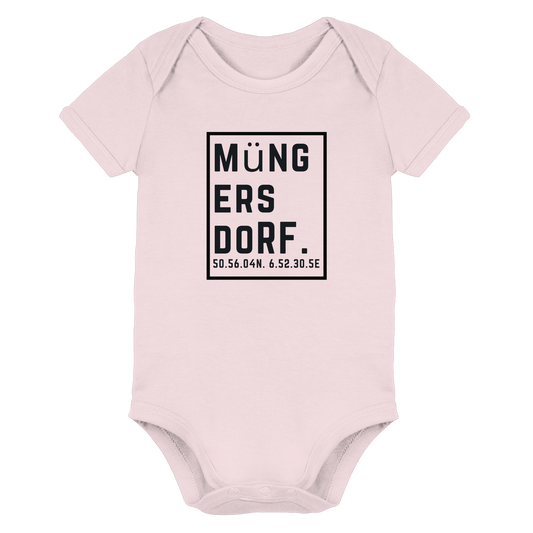 Müngersdorf Koordinaten (großer Druck auf der Brust) - Organic Baby Bodysuit