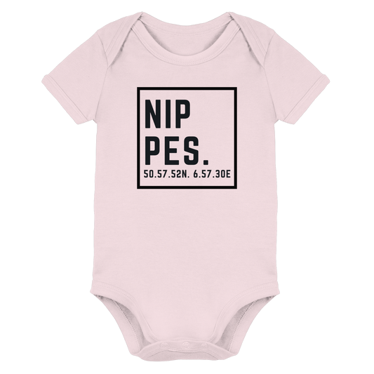Nippes Koordinaten (großer Druck auf der Brust) - Organic Baby Bodysuit