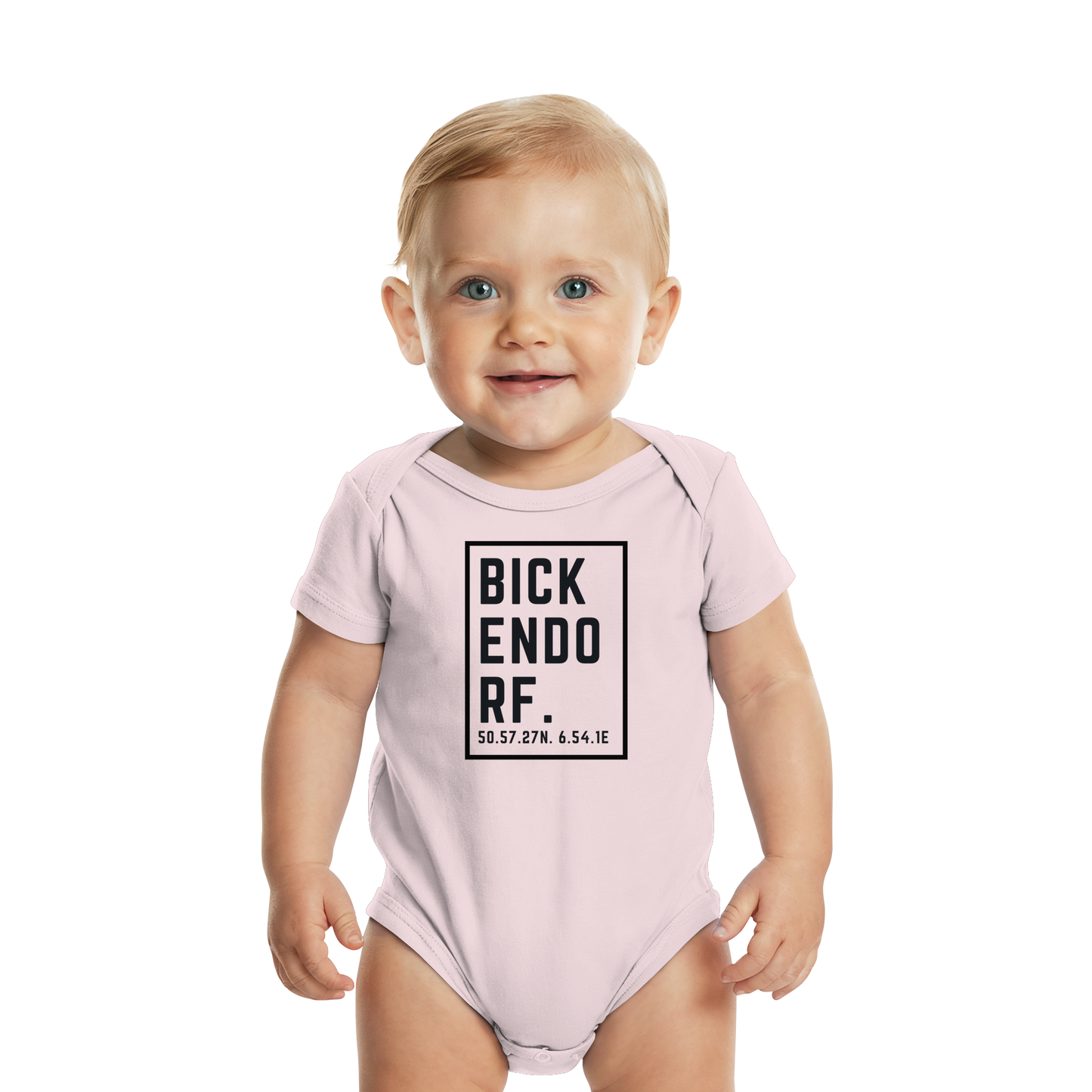 Bickendorf Koordinaten (großer Druck auf der Brust) - Organic Baby Bodysuit