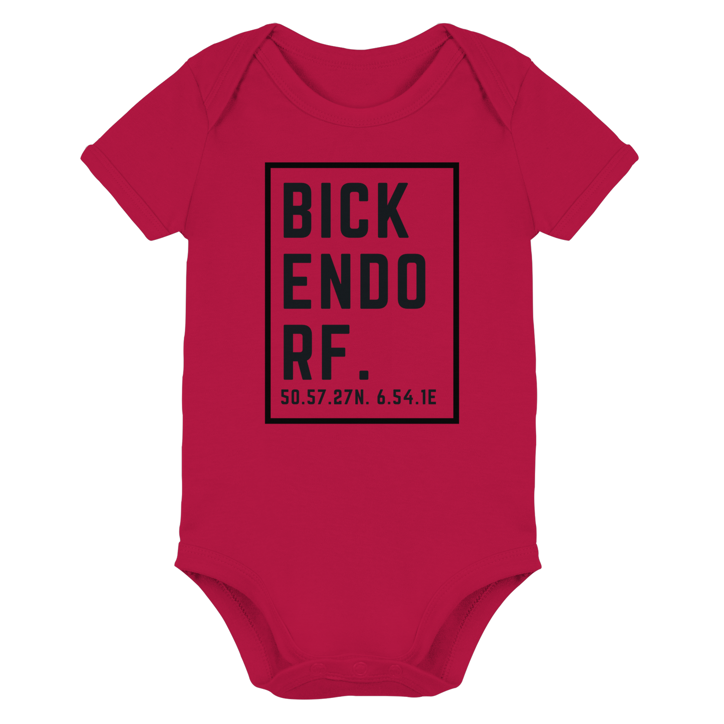 Bickendorf Koordinaten (großer Druck auf der Brust) - Organic Baby Bodysuit