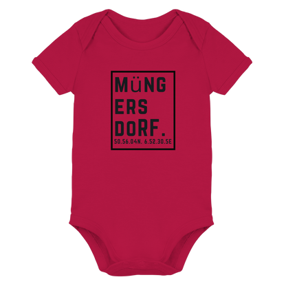 Müngersdorf Koordinaten (großer Druck auf der Brust) - Organic Baby Bodysuit