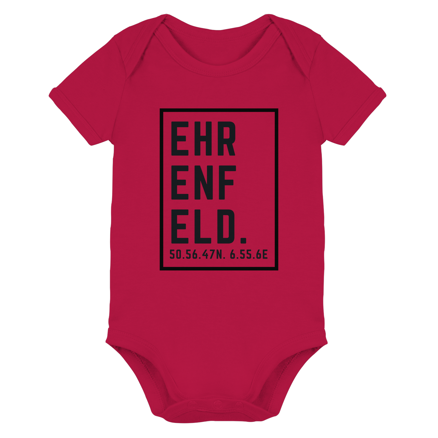 Ehrenfeld Koordinaten (großer Druck auf der Brust) - Organic Baby Bodysuit