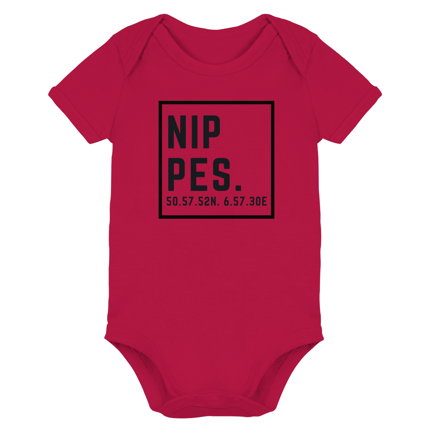 Nippes Koordinaten (großer Druck auf der Brust) - Organic Baby Bodysuit