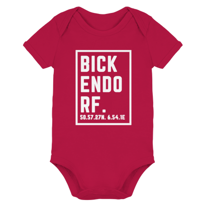 Bickendorf Koordinaten (großer Druck auf der Brust) - Organic Baby Bodysuit