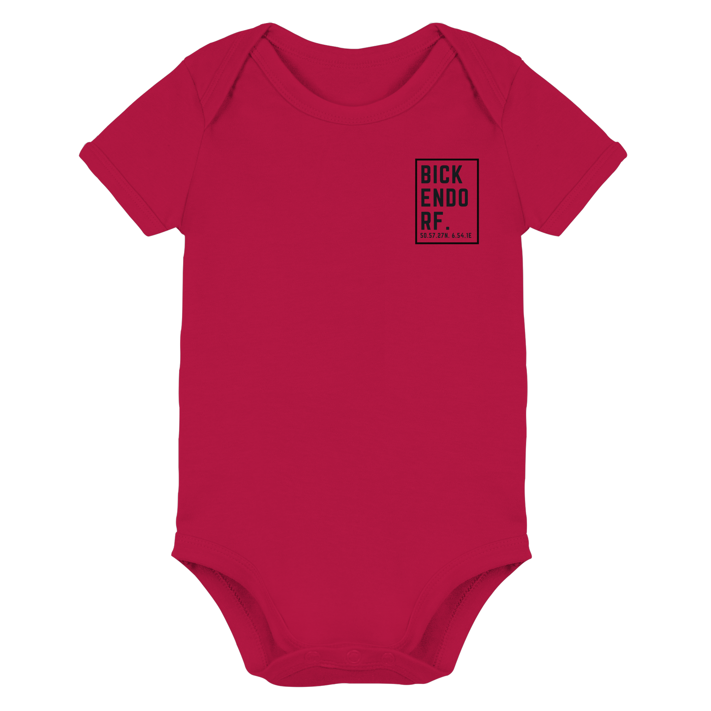 Bickendorf Koordinaten (kleiner Druck auf der Brust) - Organic Baby Bodysuit