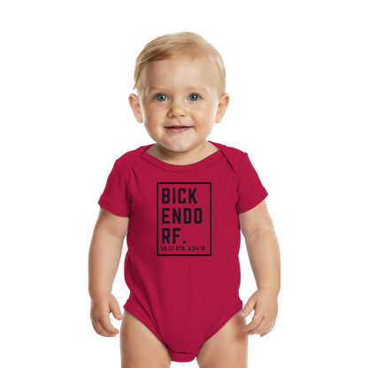 Bickendorf Koordinaten (großer Druck auf der Brust) - Organic Baby Bodysuit