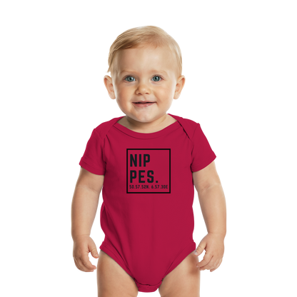 Nippes Koordinaten (großer Druck auf der Brust) - Organic Baby Bodysuit