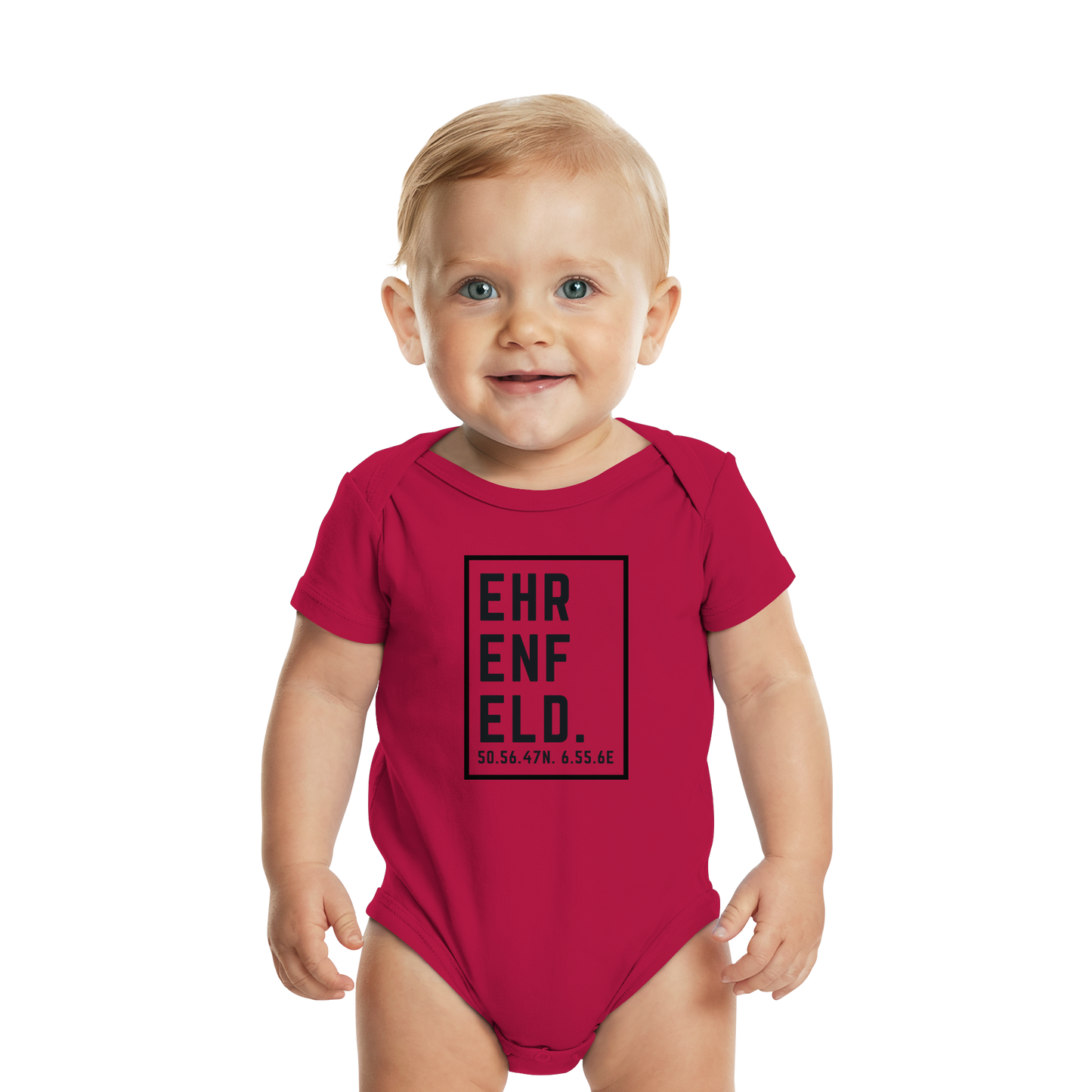 Ehrenfeld Koordinaten (großer Druck auf der Brust) - Organic Baby Bodysuit