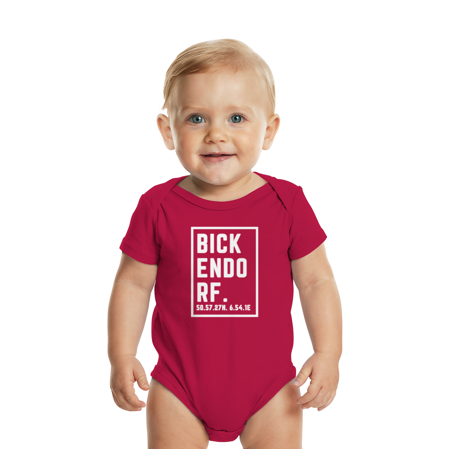 Bickendorf Koordinaten (großer Druck auf der Brust) - Organic Baby Bodysuit
