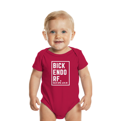 Bickendorf Koordinaten (großer Druck auf der Brust) - Organic Baby Bodysuit
