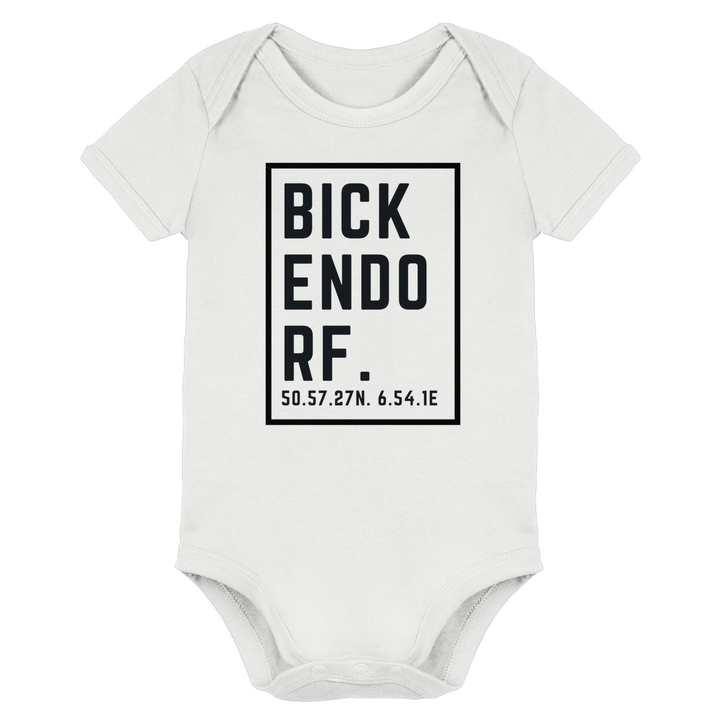 Bickendorf Koordinaten (großer Druck auf der Brust) - Organic Baby Bodysuit
