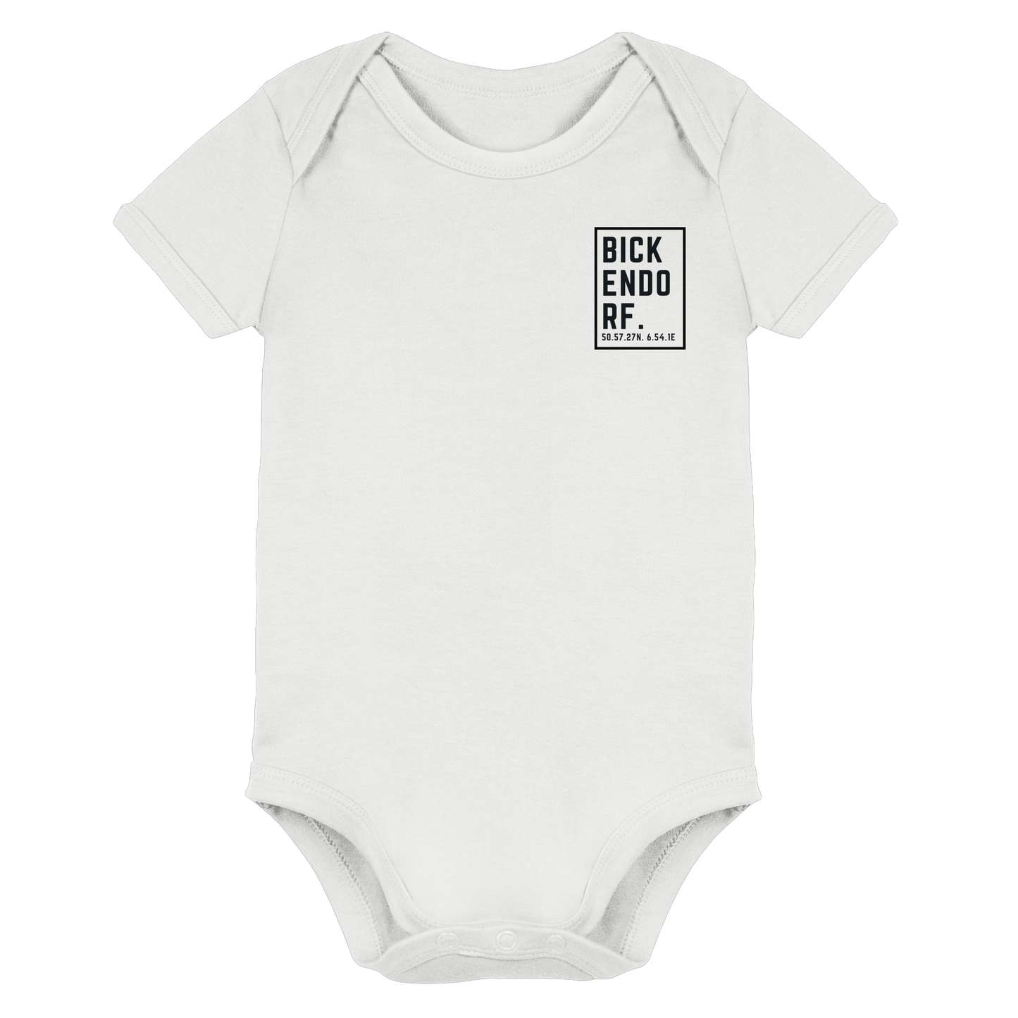 Bickendorf Koordinaten (kleiner Druck auf der Brust) - Organic Baby Bodysuit