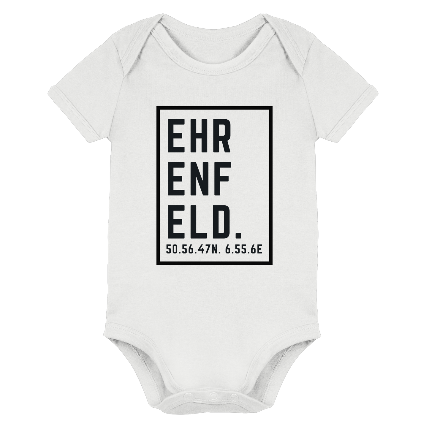 Ehrenfeld Koordinaten (großer Druck auf der Brust) - Organic Baby Bodysuit