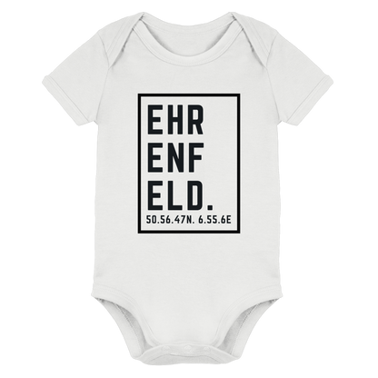 Ehrenfeld Koordinaten (großer Druck auf der Brust) - Organic Baby Bodysuit