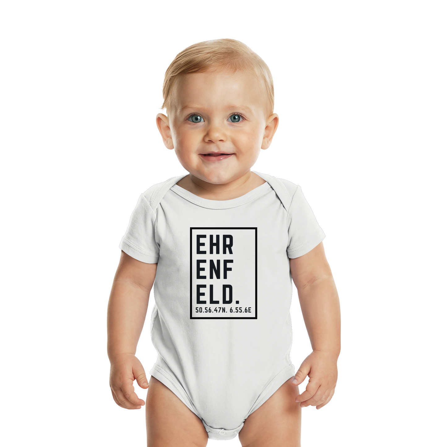 Ehrenfeld Koordinaten (großer Druck auf der Brust) - Organic Baby Bodysuit