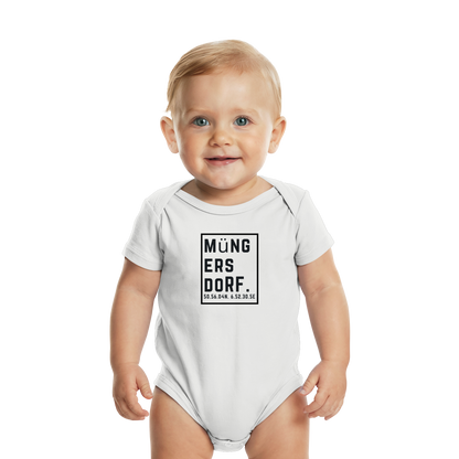 Müngersdorf Koordinaten (großer Druck auf der Brust) - Organic Baby Bodysuit