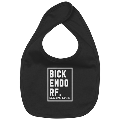 Bickendorf Koordinaten (großer Druck auf der Brust) - Organic Baby-Lätzchen