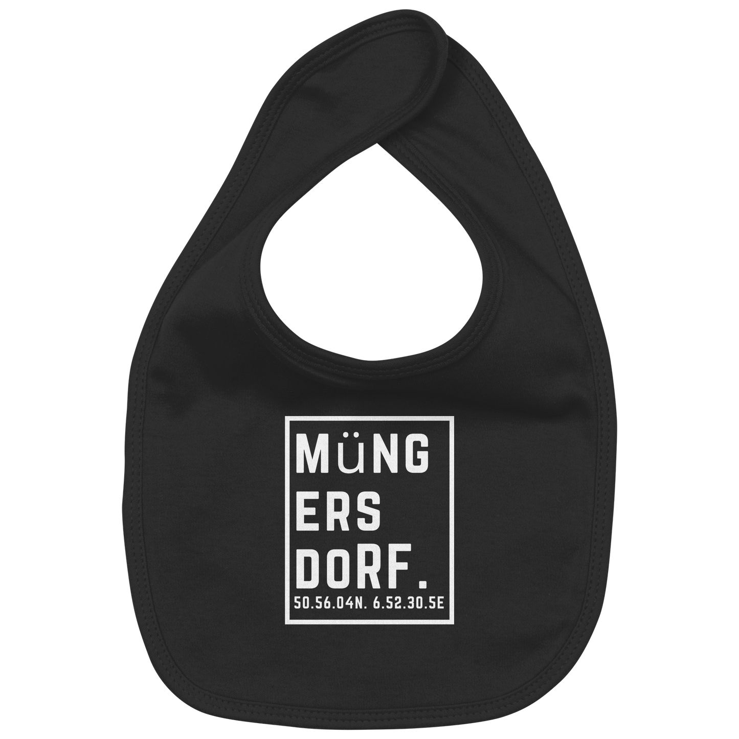 Müngersdorf Koordinaten (großer Druck auf der Brust) - Organic Baby-Lätzchen