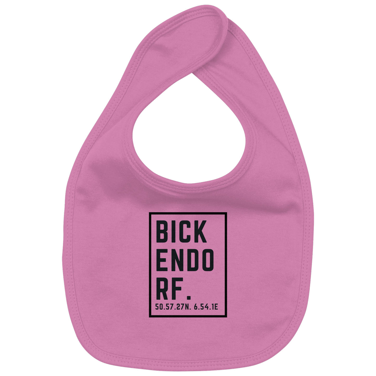 Bickendorf Koordinaten (großer Druck auf der Brust) - Organic Baby-Lätzchen