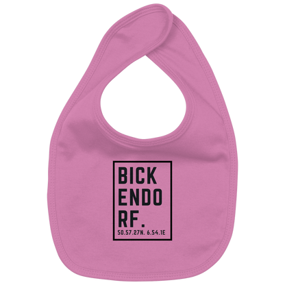 Bickendorf Koordinaten (großer Druck auf der Brust) - Organic Baby-Lätzchen