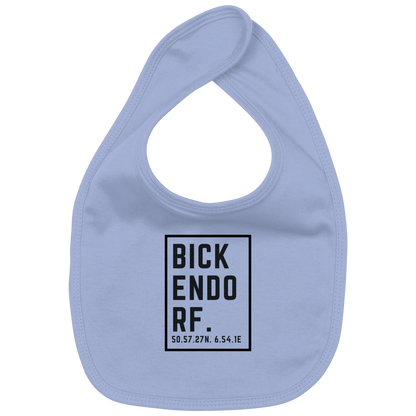 Bickendorf Koordinaten (großer Druck auf der Brust) - Organic Baby-Lätzchen