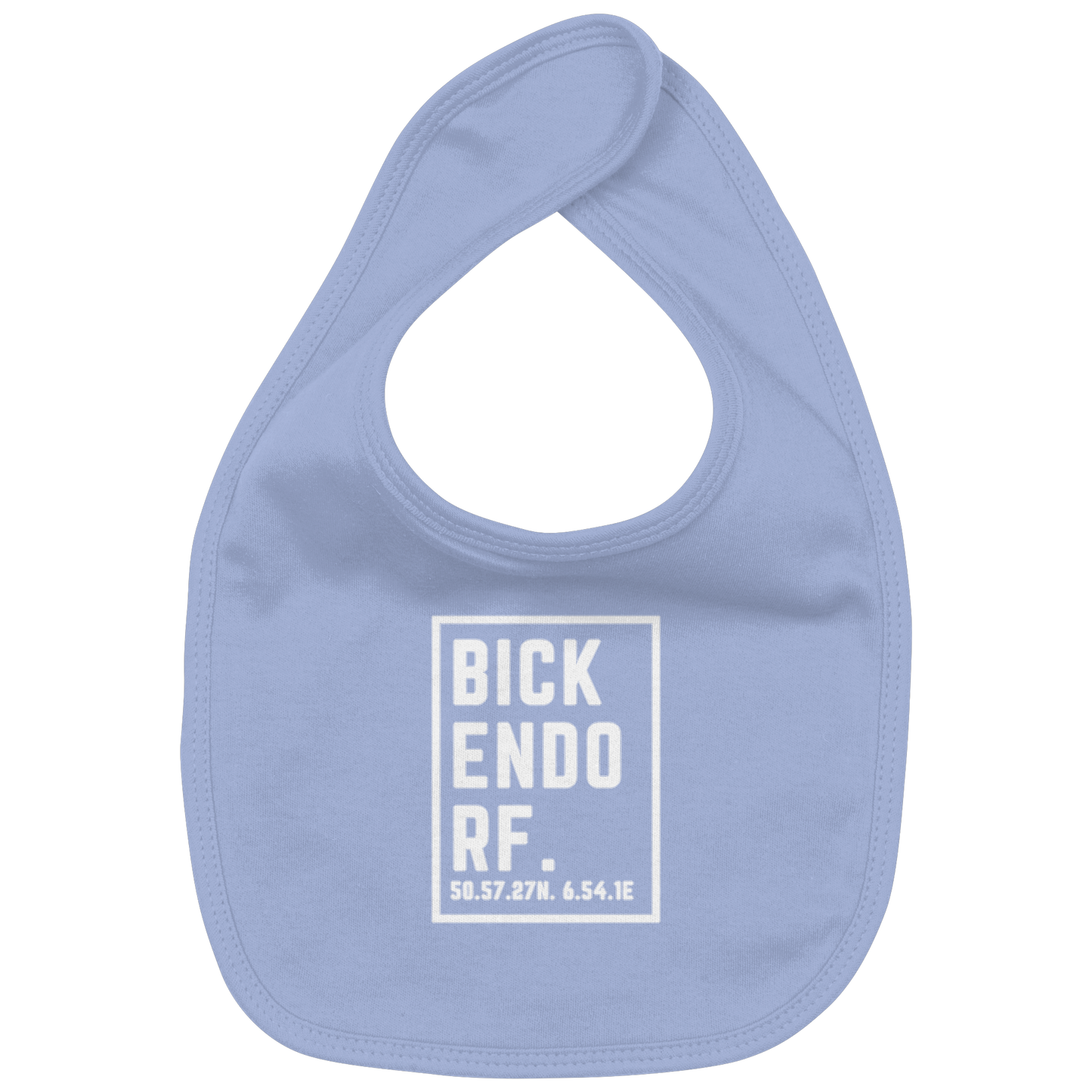 Bickendorf Koordinaten (großer Druck auf der Brust) - Organic Baby-Lätzchen