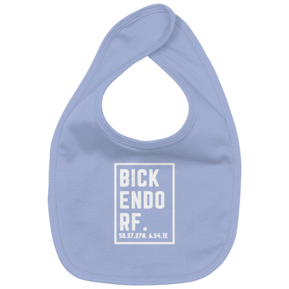 Bickendorf Koordinaten (großer Druck auf der Brust) - Organic Baby-Lätzchen