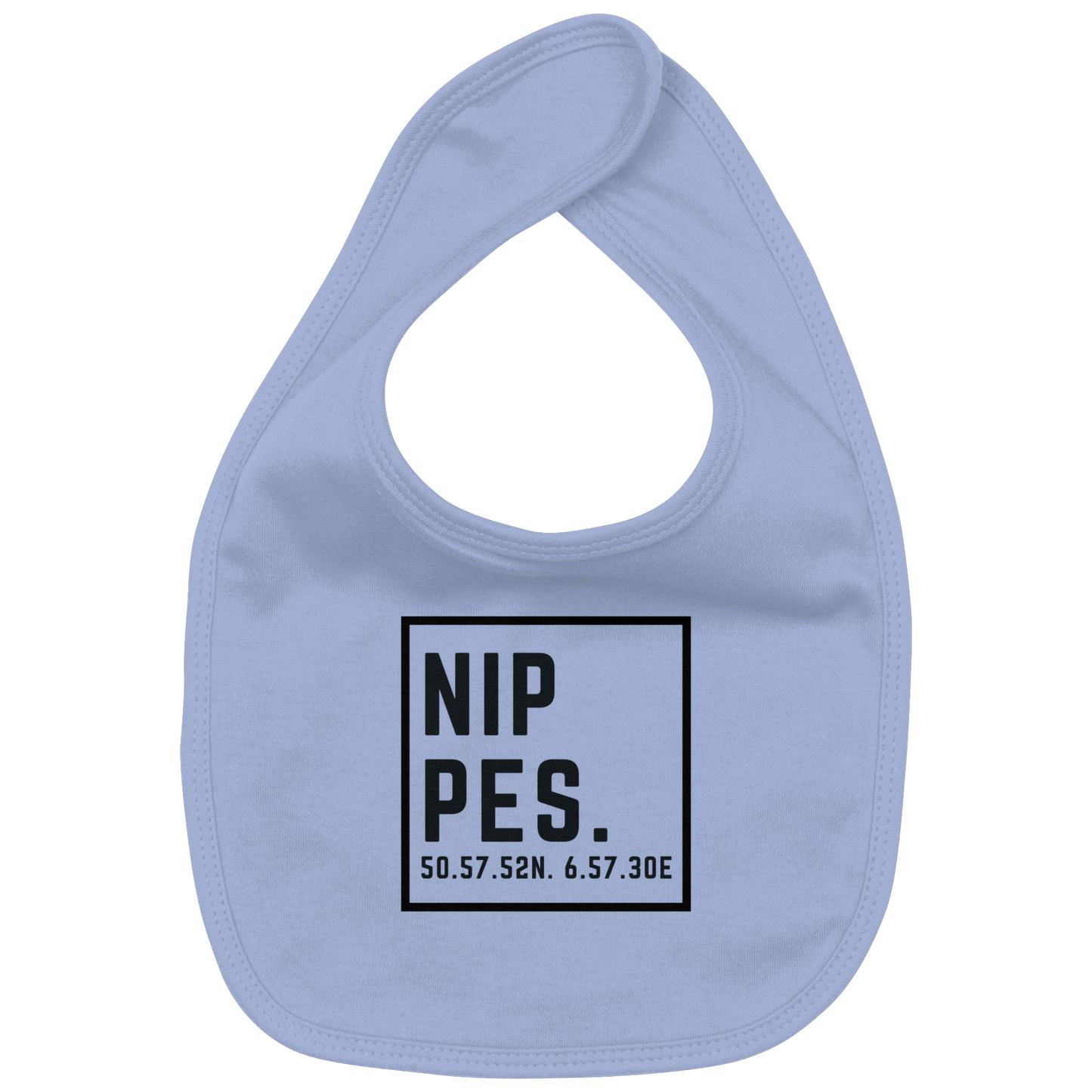 Nippes Koordinaten (großer Druck auf der Brust) - Organic Baby-Lätzchen