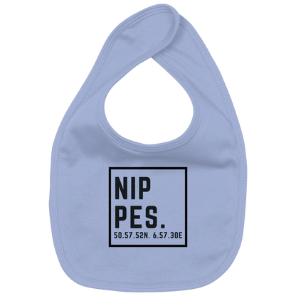 Nippes Koordinaten (großer Druck auf der Brust) - Organic Baby-Lätzchen