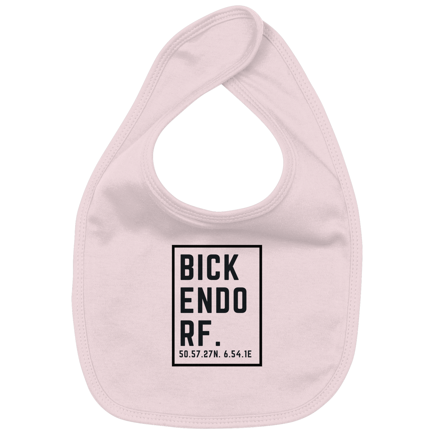 Bickendorf Koordinaten (großer Druck auf der Brust) - Organic Baby-Lätzchen