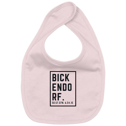 Bickendorf Koordinaten (großer Druck auf der Brust) - Organic Baby-Lätzchen