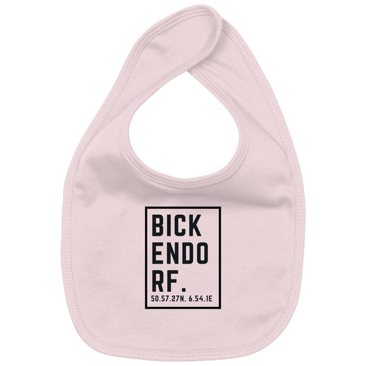 Bickendorf Koordinaten (großer Druck auf der Brust) - Organic Baby-Lätzchen