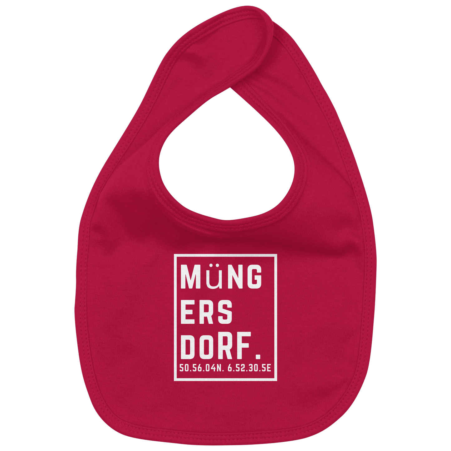 Müngersdorf Koordinaten (großer Druck auf der Brust) - Organic Baby-Lätzchen