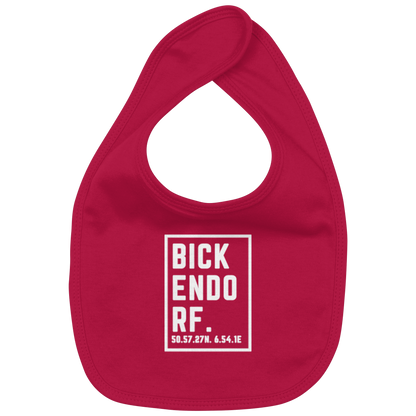 Bickendorf Koordinaten (großer Druck auf der Brust) - Organic Baby-Lätzchen